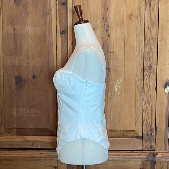 NWT Zara Ivory/White Linen Blend Corset Sz. MD - Picture 8 of 15